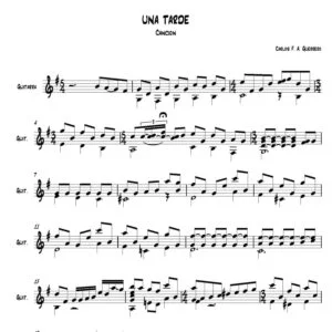 partitura Una Tarde